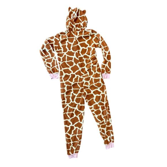Follow Me Giraffe Hooded Onesie Pajamas Women’s Small - Picture 3 of 4